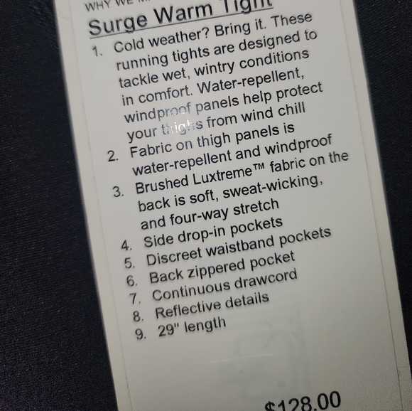 Men's surge warm tight - Picture 8 of 9